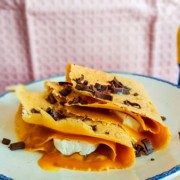 thum-crepes-gofio-con-pure Crepes de gofio con puré Libbys Tufruti melocotón-mango